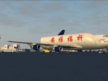 747LCF已顺利完成从广州到成都运送救灾物资……